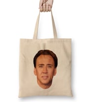 Nicolas Cage's Head Bez Çanta Uzun Saplı