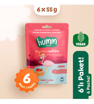 Humm Organic Organik Vegan Çilekli Kurabiye Atıştırmalık Paketi - 6 adet