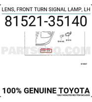 Sinyal Lambası Hilux 1998-2001 Krom Sol (Oem No:8152135140)