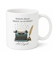 Blog Yazarı İçin Kişiye Özel İsimli Baskılı Kupa Bardak Hediye