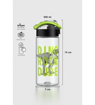 Renga Saga Desenli 500 ml Tritan Çocuk Matara 912014 Pembe-Turkuaz (Siyah-Yeşil)