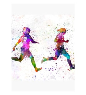 Tablo Ahşap Poster Dekoratif Futbol Futbolcu Silueti Oynayan Kızlar