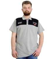 Mode XL Büyük Beden Erkek T-shirt Polo CHNGYRMD 23328 Grimelanj