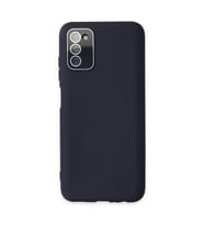 Galaxy A03S Kılıf Lansman Glass Kapak - Lacivert