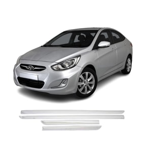 Hyundai Solaris Krom Yan Kapı Çıtası 2011 Ve Üzeri Paslanmaz Çelik