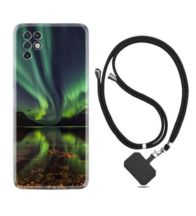 INFINIX Note 11 Pro Note 10 Hot 9 Play Kılıf Boyun Askılı Silikon Kuzey Işıkları 1327