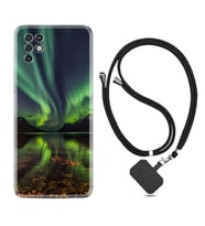 INFINIX Note 11 Pro Note 10 Hot 9 Play Kılıf Boyun Askılı Silikon Kuzey Işıkları 1327