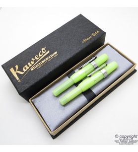 Kaweco Kalem Seti Frosted Limon  Dolma Kalem + Roller Kalem Set  İsme Özel Kalem