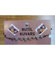 Doğal Taş Ayarlanabilir Rutil Kuvars Taşı Bileklik