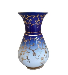 Kütahya Porselen Kandil 25 cm Vazo Dekor No:3678 Kobalt
