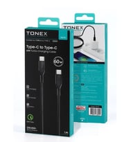 Tonex MA74 Type-C To Type-C 60W PD Data Kablo Beyaz - 20adet