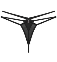 Liona Fantezi İç Giyim Siyah Mini  İç Çamaşırı Fantazi Külot G String