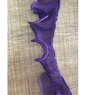 1 METRE 5 CM MOR LASTİKLİ FIRFIRLI TÜL DİKİŞ AKSESUARI APLİKE