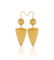 Kadir Jewellery 22 Ayar Altın Kaplama Kadın Sallantılı Küpe -El İşçiliği Ve Hipoalerjenik Küpe