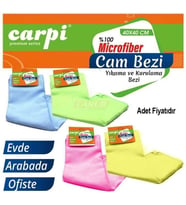 Premium Mikrofiber Cam Bezi, Baklava Desen,%100 Mikrofiber, 40x40 cm, Yıkama ve Kurulama Bezi 1 Adet