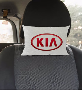 BK Gift Kia Tasarımlı Dikdörtgen Araç Koltuk Yastığı-1