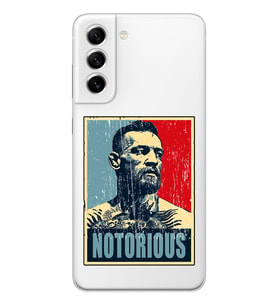 Samsung Galaxy S21 FE Uyumlu Conor Mcgregor Notorious Desenli Şeffaf Telefon Kılıfı
