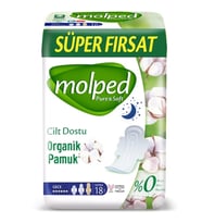 Molped Pure & Soft Hijyenik Ped Gece 18'li
