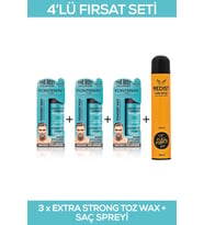 Fontenay Saç Şekillendirici Pudra Toz Wax Matt Effect Mavi 20gr X3 + 400ml Saç Sprey 4'Lü Set 2