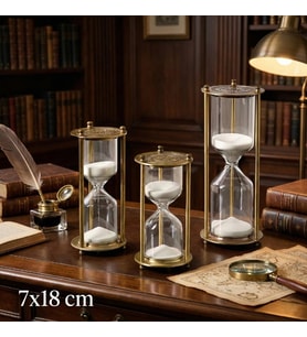 Dekoratif Cam Kum Saati 7x18 cm