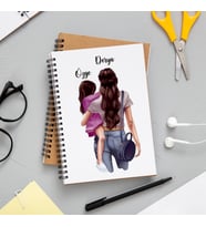 Anne - Kız Baskılı Defter Kişiye Özel