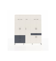 Arges Dolap 11 Raflı 4 Çekmeceli 2 Askılı 220x30x243 Aytaşı-Aytaşı/Antrasit