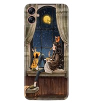 Samsung Galaxy A04E Kılıf Resimli Desenli Baskılı Silikon Dog And Girl 1358