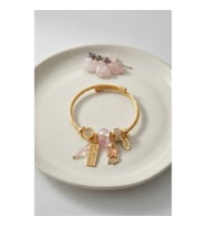 Mey İthalat® Kedili Model Pembe Charmlı Bileklik