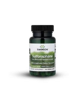 Swanson, Sulforaphane from Broccoli Sprout Extract, 400 mcg, 60 Vegan Caps (Silver)