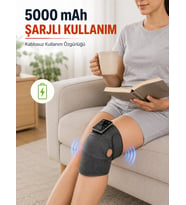 Isıtmalı Ve Titreşimli Diz Masaj Aleti Şarjlı Dijital Ekranlı 5000 Mah Masaj Cihazı