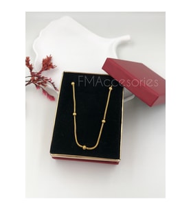 Çelik Kadın Kolye Paslanmaz Çelik 14k Gold Dorikalı Zincirli 45 cm Antialerjik HEDİYE KUTULU