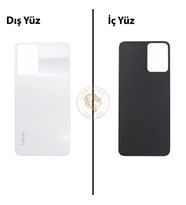 Infinix Note 12İ Beyaz Uyumlu Arka Kapak Arka Cam Batarya Pil Kapağı Lazer Kesim Back Cover
