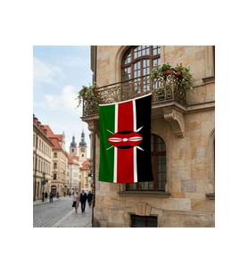 Kenya Bayrağı Premium Raşel Kumaş 150x225 Cm