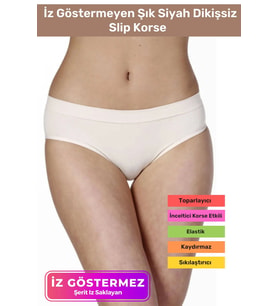 Yeni Sezon İnceltici Sıkılaştırıcı Toparlayıcı İz Göstermeyen Düşük Bel Siyah Dikişsiz Slip Korse (Ten)