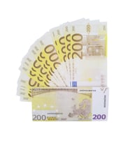 300 Adet 200 Euro Sahte Para Geçersiz Düğün Parası Parti Şaka Malzemesi (Altın)