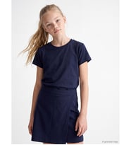 LCW Kids Lacivert Bisiklet Yaka Kız Çocuk Tişört