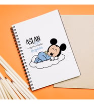 Hoş Geldin Bebek Tasarımlı Defter Kişiye Özel