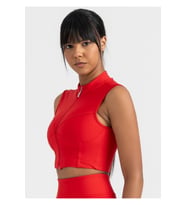 Kırmızı Dikiş Modelli Sculpt Line Spor Büstiyer ( Sporcu Sütyeni )
