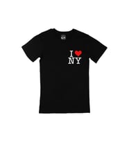 I Love NY Cep Logo Tasarımlı Siyah Tişört