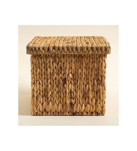 Hasır Kapaklı Kare Derin Sele S 25x25 cm Naturel