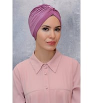 Şarabi Pratik Hazır Geçmeli Tesettür Bone Fukuro Sandy Kumaş Büzgülü 1831_08