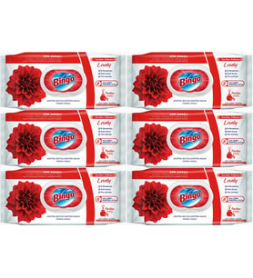 Bingo Clean Yüzey Temizlik Havlusu 96 Yaprak Sevilen Kokular Lovely - Gül (6 Lı Set) 576 Yaprak