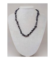 Obsidyen Taşı Küçük Taşlar Kolye (52260)