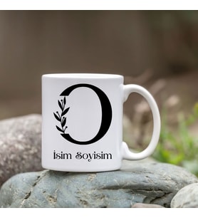 Kişiye Özel O Harfi Bardak - İsim Yazılı Bardak - İsimli Bardak