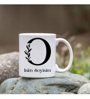 Kişiye Özel O Harfi Bardak - İsim Yazılı Bardak - İsimli Bardak