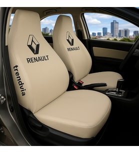 Seat Araç Ön ve Arka Koltuk Kılıfı – Penye Oto Servis Koruma Kılıfı (Bej)
