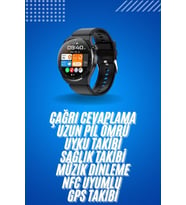 Amoled Ekran Metal Deri Silikon Kordonlu Uyku ve Sağlık Takibi