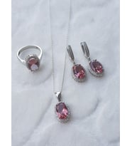 Sultanit Taşlı Gümüş Set