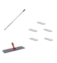 Tablet Palet Nemli Yedek Mop Takımı Seti - 5 Ad 60 Cm. Nemli Mop + Katlanır Aparat + Metal Sap