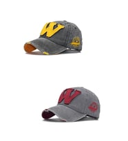 Şapka Eskitme Bordo Siyah 2'li Şapka, Cap Şapka, Erkek Kadın Şapka, W Şapka, W Snapback Takım ikili.009 (Siyah-Gri)